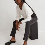 Madewell Stovepipe Jeans Raw-Hem Edition Banberry Wash Womens Size 25 Photo 2