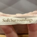 Soft Surroundings  Corinna Womens Small Peach Pink Floral Embroidered Sweatshirt Photo 1