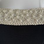 Alex Evenings ALEX VTG 90’s Embellished Pearl Black Evening Dress With High Leg Slit Photo 6