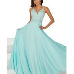 Vienna Prom Dress Pink with Silver Rhinestones Size 2 Photo 9