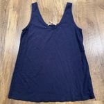 Soft Surroundings  Deep Blue Basic Tank Top Small V Neck Photo 0