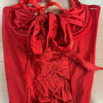 Yandy  Red Tie Front Corset Top Photo 1