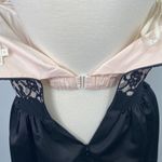 Shoshanna Lace Satin Fit & Flare Mini Dress Strapless Black Ivory Womens 10 Photo 6