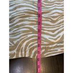 Talbots  Ruffle Neck Tank Womens Size 14W Brown White‎ Zebra Print Office Church Photo 9