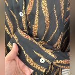 Impressions  Vintage 80's-90's Sheer Zebra/Cheetah Blouse w Removable Neck Tie-XL Photo 3