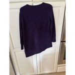 Chico's  Purple Ribbed Knit Asymmetrical Tunic Top Size 0 S Photo 5