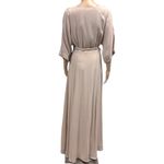 In Loom Neutral Beige Wrap Lined 3 Quarter Sleeve Flowy Maxi Dress Womens Small Photo 2