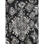 Coldwater Creek Black Abstract Flowy Cotton Maxi Skirt Sz L Cottagecore Prairie Photo 1