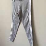 Adidas  Women's Medium Classic 3 Stripes Gray Gym Jogging Tight Leggings CY4761 Photo 7