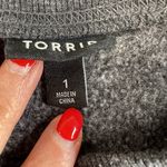 Torrid  1X Lips Hell Raiser Burnout Sweatshirt Grey Long Raglan Sleeve Crew Neck Photo 6