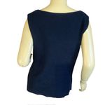 Ralph Lauren LAUREN NAVY BLUE KNIT FRONT POUCH POCKET SLEEVELESS SWEATER (XL) Photo 2