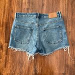 L.o.g.g . Blue Jean Shorts High Rise Destroyed Hem Size 8 Medium Wash Denim EUC Photo 4