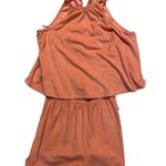 Jack by BB Dakota Orange Coral Pastel Romper Size XS Spring Halter Tie Photo 0