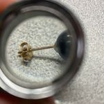 14K Gold Round Black Onyx Stud Earrings Classic Everyday Minimalist Modern Photo 5