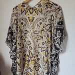 Woven Heart Floral Kimono with Yellow and Black Pattern SizeS/M Photo 1