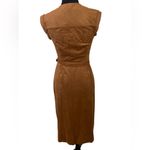 Banana Republic Brown sleeveless soft Faux suede midi wrap dress Photo 3