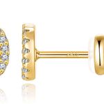 Initial Letter Stud Earrings Photo 0