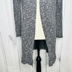 Sweet Pea Black Gray Ribbed Cardigan Size M Long Sleeve Lightweight Size M Photo 2