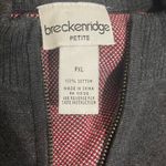 Breckenridge  Petite Gray Full Zip Winter Sweater Snowflakes Women's Size PXL Photo 5