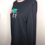 Vintage Bechamel Christmas Santa Teacher Top Black Size M Photo 3