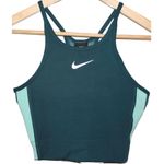 Nike NWOT Womens Dri-Fit Dry Cropped Tank Top AQ5117 Surf Running Blue Silver XS Photo 1