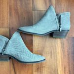 Lucky Brand  Gray V-Notch “Fhuna” Suede Block Heeled Ankle Booties - Size 8.5 Photo 1