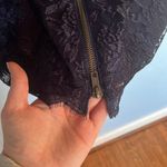 Simply Liliana Lace Quarter Sleeve Full Zip Low Back Mini Dress Blue Size 4 Photo 6