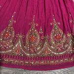 Women Traditional Long Embellished Skirt Gypsy Boho Bollywood Belly Dance Pink S Photo 8