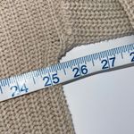 English Factory Womens Cardigan Sweater Crop Long Sleeve Acrylic Beige Large Photo 5