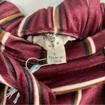 Umgee  wide leg velour striped pants NWT size large Photo 4