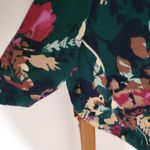 Crochet Floral Dark Green Long Sleeve Top Medium Photo 8