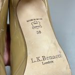 LK Bennett London Heels Nude Beige Trench Patent Leather Shoes Career Wear 38 Photo 9
