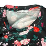 Paco Rabanne Black Pink Floral Cap Sleeve Belt Faux Wrap Midi Dress 44 / 12 NEW Photo 8