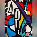 Big Dart Keith Haring Shirt Abstract Wearable Art Funky Print Festival Size 10 Photo 4