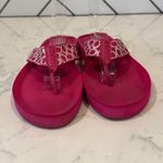 Coach  Jessalyn Signature Monogram pink Flip Flops Sandals thick sole Y2K preppy Photo 3