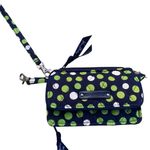 Vera Bradley Navy Blue LUCKY YOU Polka Dots Adjustable Crossbody Wallet Purse Photo 1