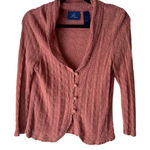 j h women's pink cardigan sweater size XL Silk Blend Cottage Feminine Coquette Photo 0