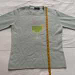 J.McLaughlin Mint blue 100% cashmere margarita graphic sweater Size large Green Photo 6