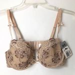 Parisa by Amir Vintage Y2K Nude Beige Floral Lace Bra 34B NWT Photo 0