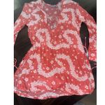 Letarte handmade 100% cotton multicolored floral embellished swim suit cover up Size L Photo 0