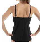 Soft Surroundings New. Sunsets by , black tankini top with a twist. 34D/36C Photo 6