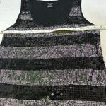 MICHAEL Michael Kors Black Knit Sequined Tank Top Size Large Photo 3
