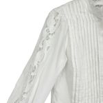 Madewell Pintucked Eyelet Mini Dress White XS NWT Clean Girl Quiet Luxury Photo 6