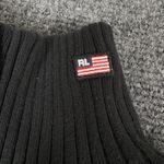 Ralph Lauren Vintage Y2K Polo Jeans Co  Women Turtleneck Sweater Black Ribbed L Photo 3