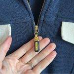 St. John  Navy Cream Santana Knit Bomber Jacket Photo 6