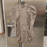 Ganni 💕💕 Floral Puff Sleeve Organic Cotton Poplin Dress ~ Placid Blue 4 NWT Photo 10