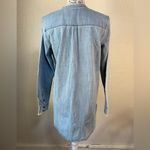 Sandrine Rose free people long‎ sleeve denim button down tunic/shirt/shacket Blue Photo 4