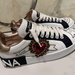 Dolce & Gabbana  calfskin portofino embroidery Embellished Sneakers Photo 14