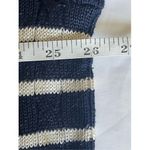 Ralph Lauren B7 Lauren  Navy White Striped Cable Knit Button Shoulder Sweater 1X Photo 2