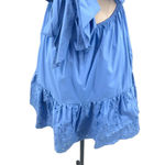 En Saison Juliet Bow Back Babydoll Dress in Blue Size Medium Photo 8